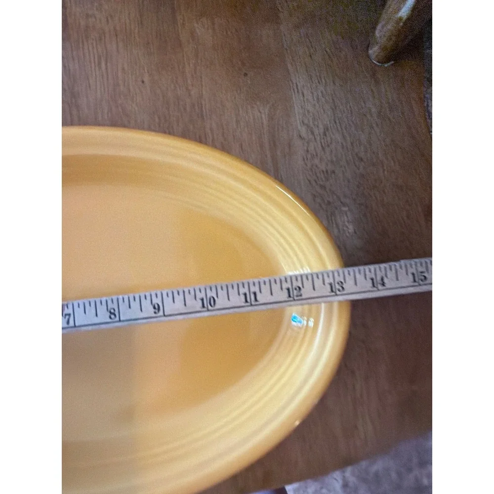 Fiesta HLC USA Yellow Oval Serving Platter 13.5 Inch Large Ceramic Plate